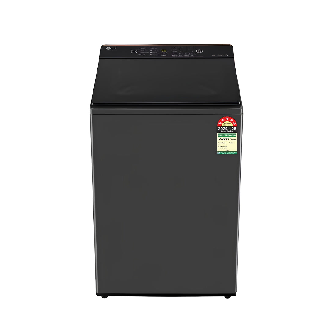 LG T90KMMB3Z Fully Automatic Top Load Washing Machine 9 Kg - Black_Front View