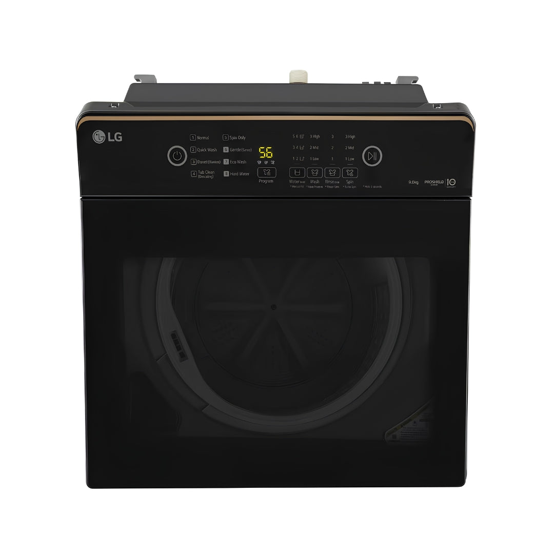 LG T90KMMB3Z Fully Automatic Top Load Washing Machine 9 Kg - Black_Panel View