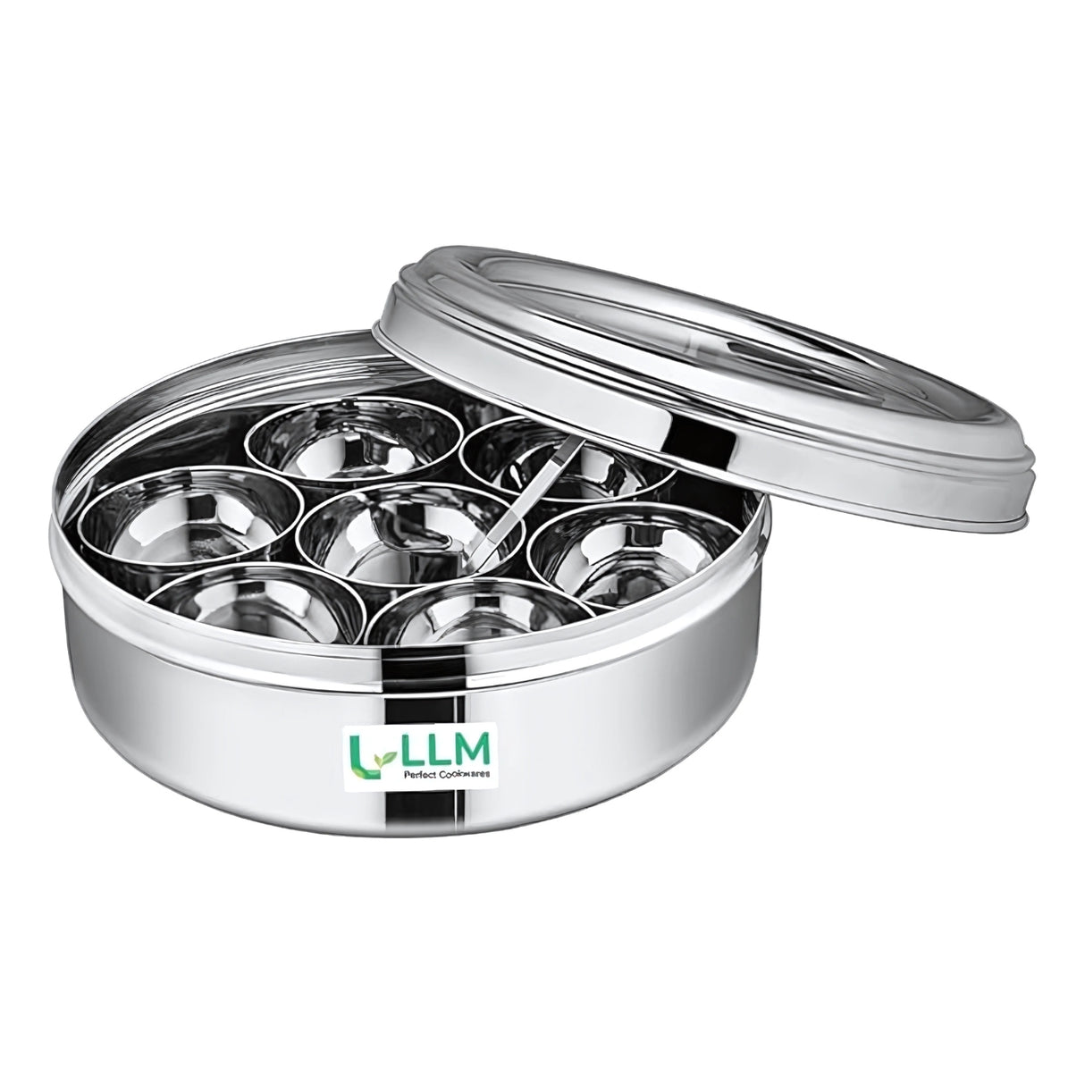 LLM SS Masala Dabba with Glass Lid No 3