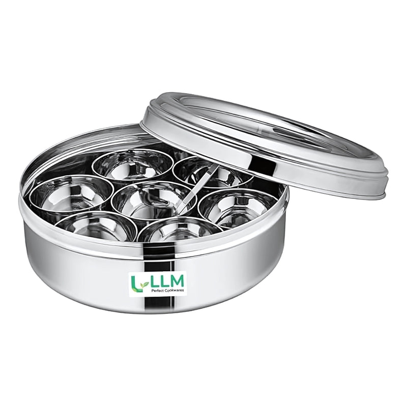 LLM SS Masala Dabba with Glass Lid No 3