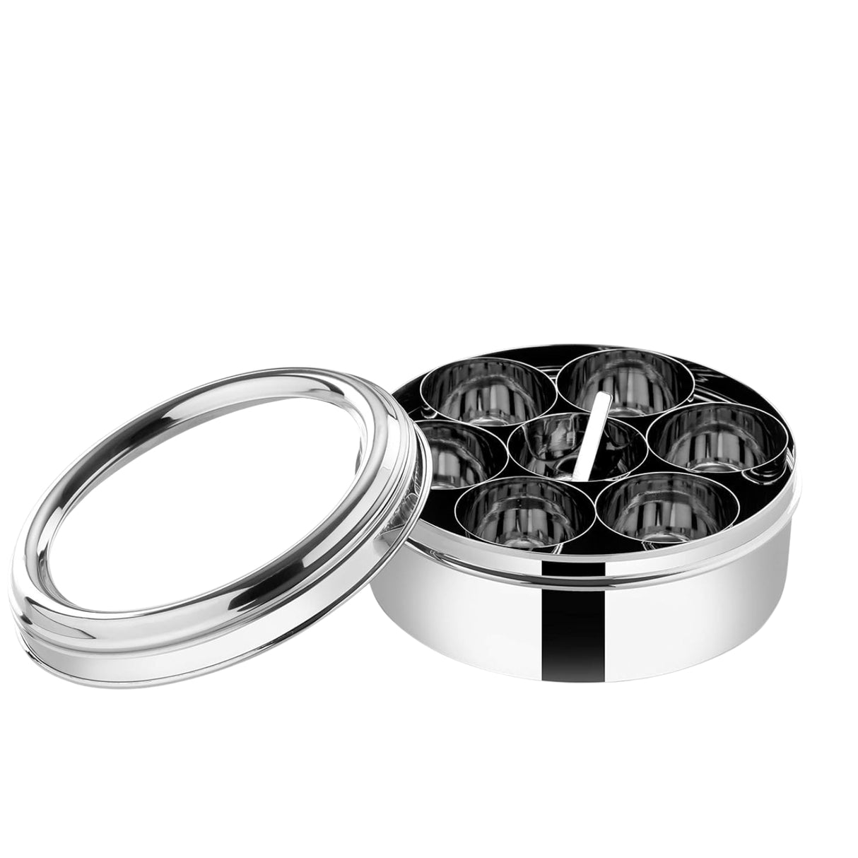 LLM SS Masala Dabba with Glass Lid No 3