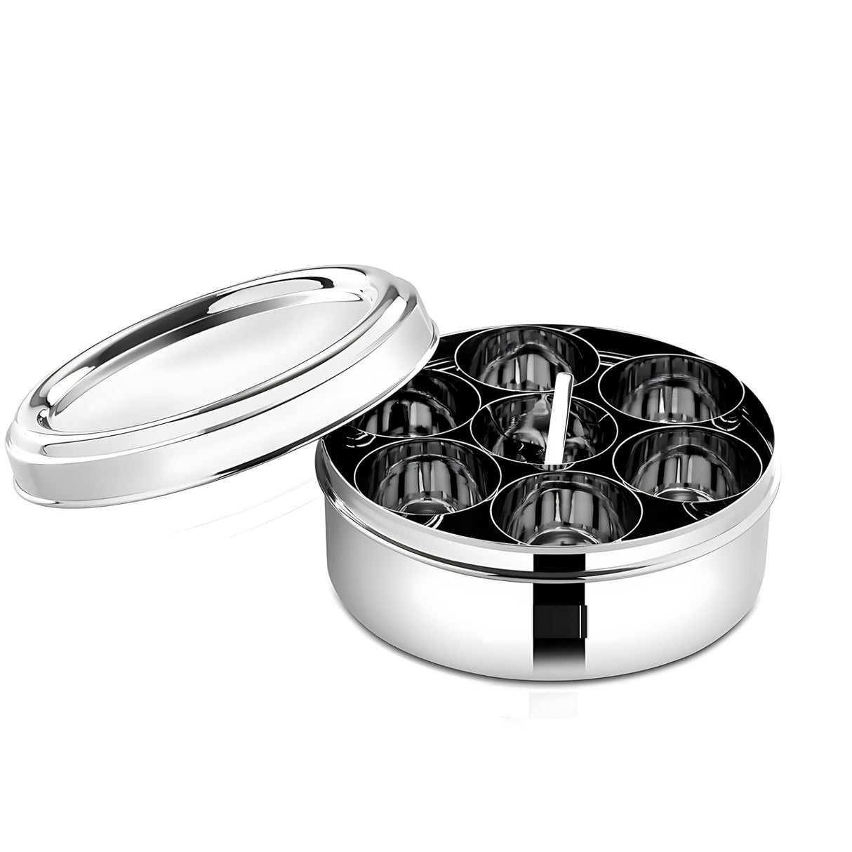 LLM SS Masala Dabba with Glass Lid No 3