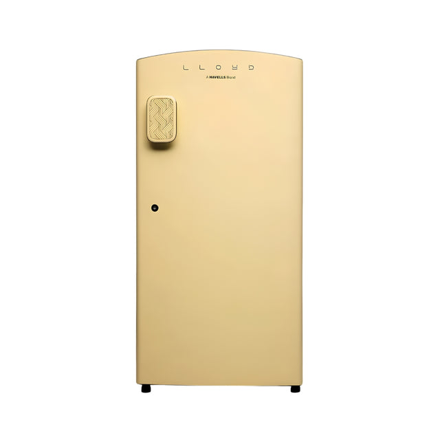 LLOYDGLDF215SPYT4LC195L5StarDirectCoolSingle-DoorRefrigerator_PastelYellowFinish_FrontView_1