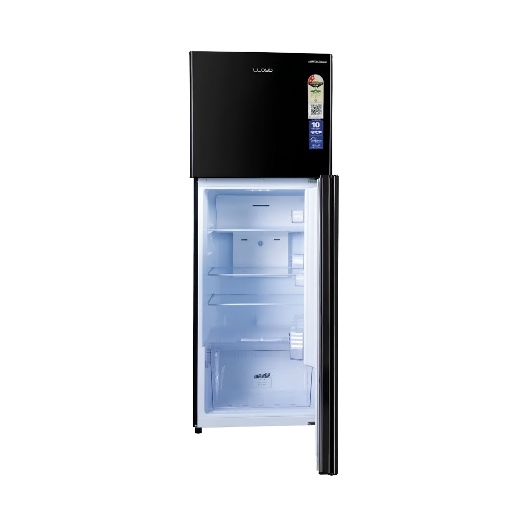 LLOYD GLFF342AC1GC Double Door Refrigerator 310 L - Metallic Black_Bottom nside View