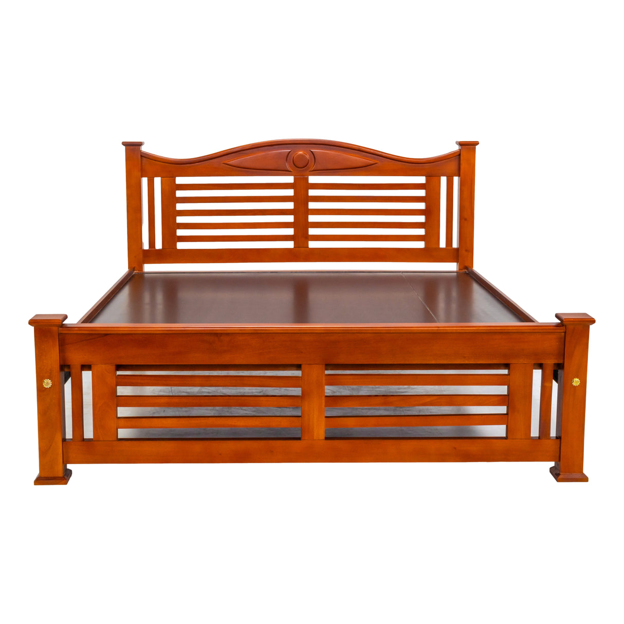 Lapaz Pro Luxury Wooden Bed King Size - Teak Finish