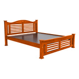 Lapaz Pro Luxury Wooden Bed King Size - Teak Finish