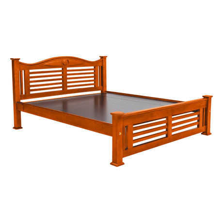 Lapaz Pro Luxury Wooden Bed King Size - Teak Finish