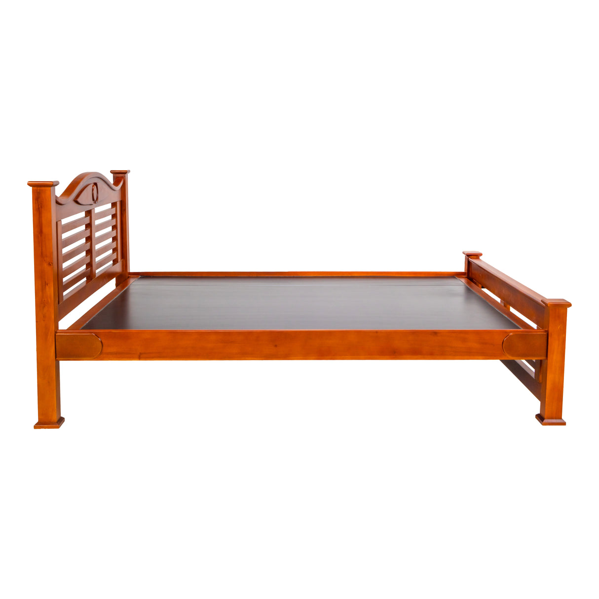Lapaz Pro Luxury Wooden Bed King Size - Teak Finish
