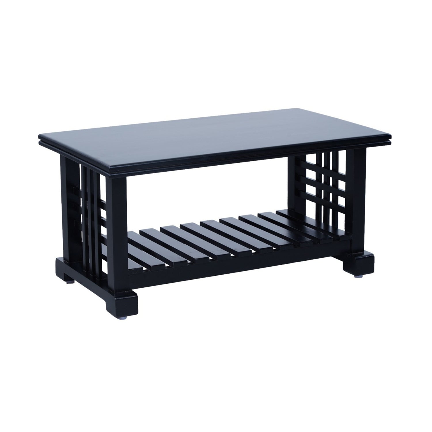 Leeds Wooden Center Table - Teak Finish_1