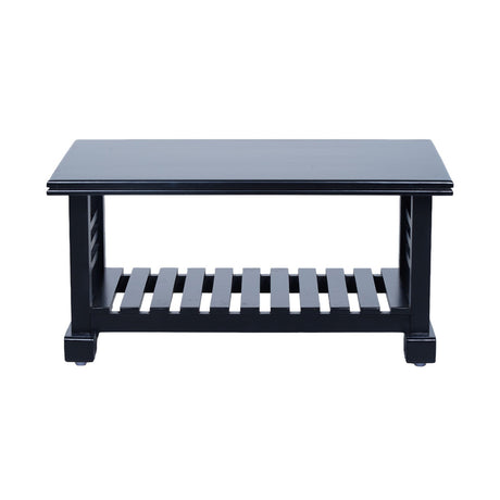Leeds Wooden Center Table - Teak Finish_2