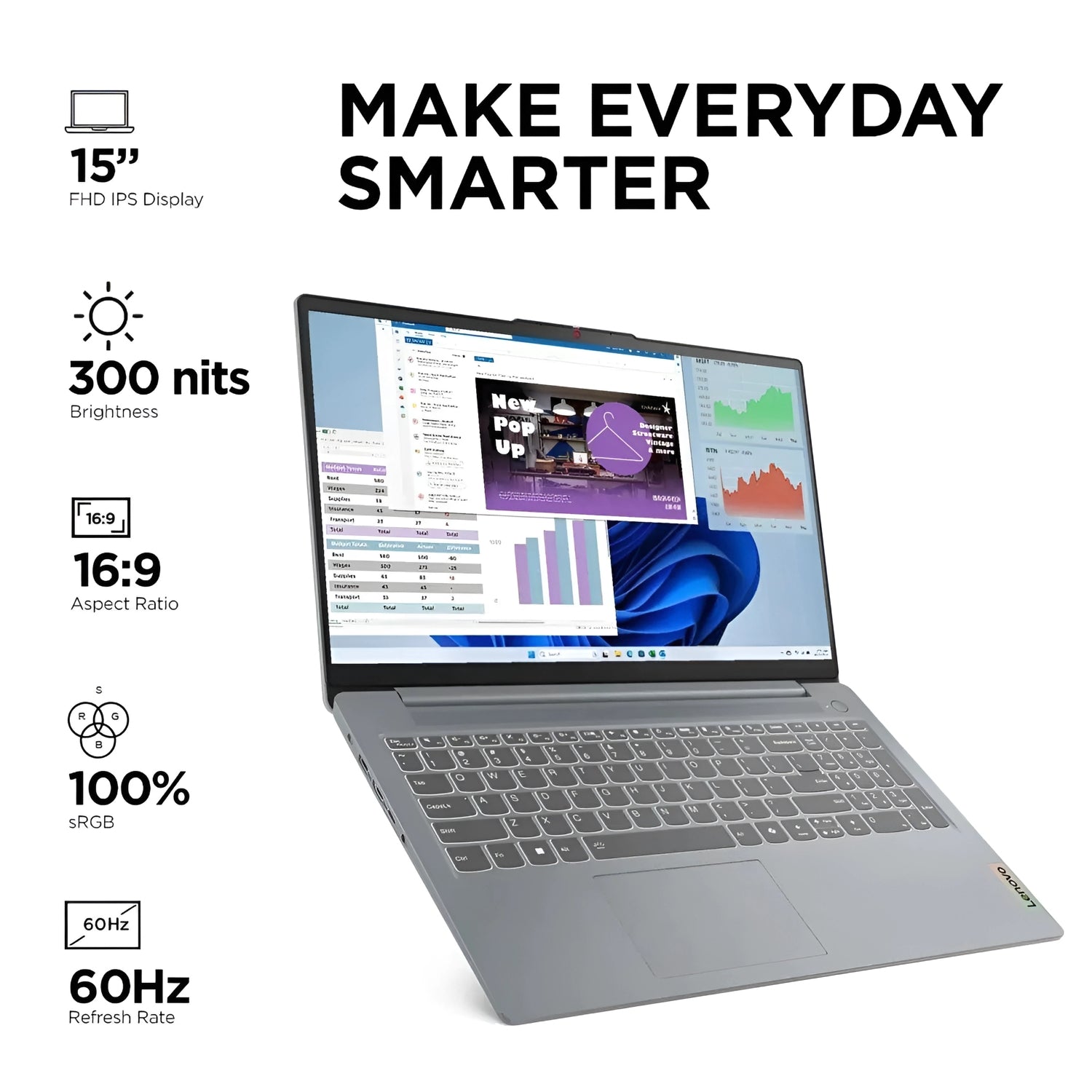 Lenovo Laptop IP3 83ER00MCIN - i5 12th Gen 16GB RAM 512GB SSD