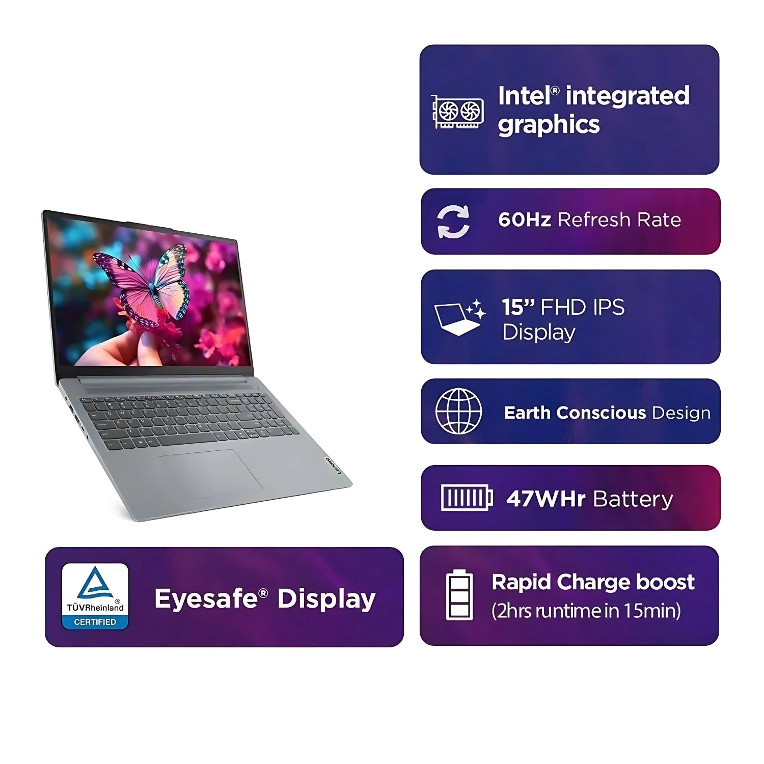 Lenovo Laptop IP3 83ER00MCIN - i5 12th Gen 16GB RAM 512GB SSD