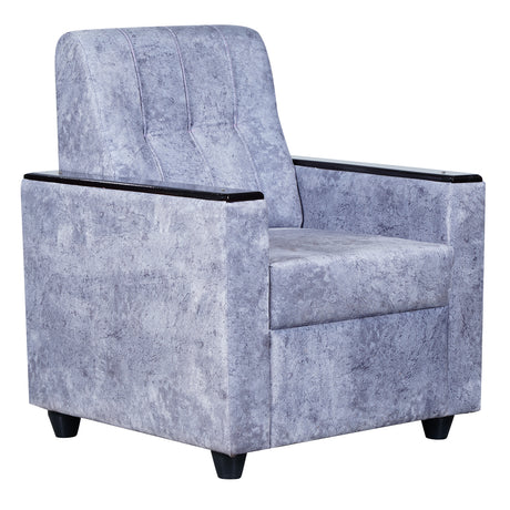 Likasi Fabric Sofa 1 Seater - Light Grey
