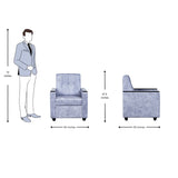 Likasi Fabric Sofa Set (3+1+1-Seater) - Light Grey