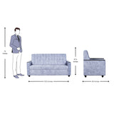 Likasi Fabric Sofa Set (3+1+1-Seater) - Light Grey