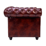 Lisbon Pro Chester Rexine Sofa 1 Seater - Maroon