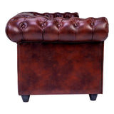Lisbon Pro Chester Rexine Sofa 3 Seater - Maroon