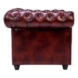 Lisbon Pro Chester Rexine Sofa Set (3+1+1 Seater) - Maroon