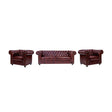 Lisbon Pro Chester Rexine Sofa Set (3+1+1 Seater) - Maroon_1