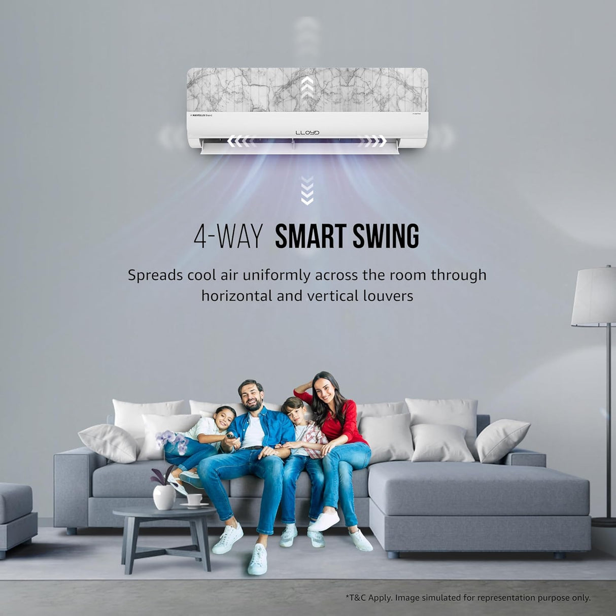 Lloyd GLS18V3KONMY Inverter Split Air Conditioner 1.5 ton - White_5