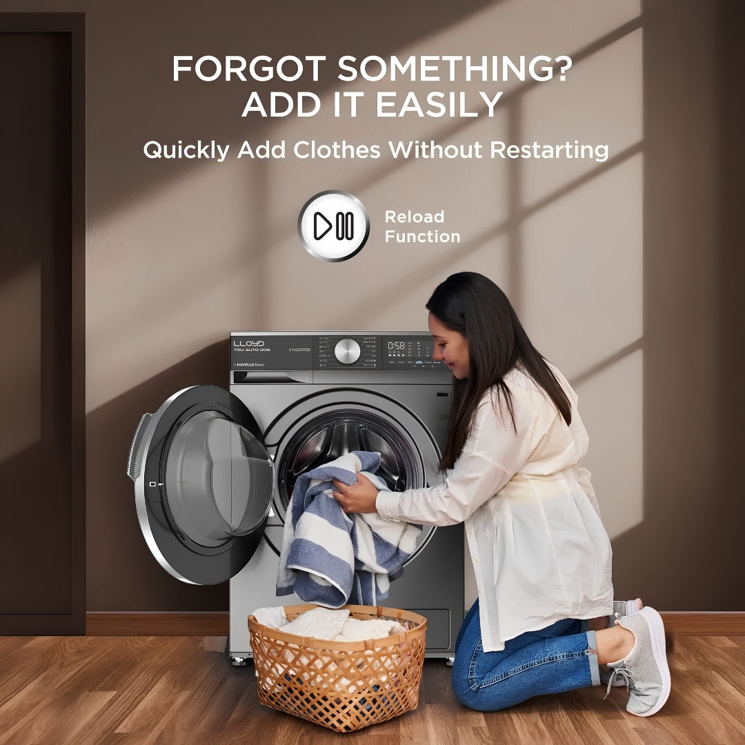 Lloyd GLWF104TAGGB Fully Automatic Front Load Washing Machine 9.5 Kg - Black_Feature_5