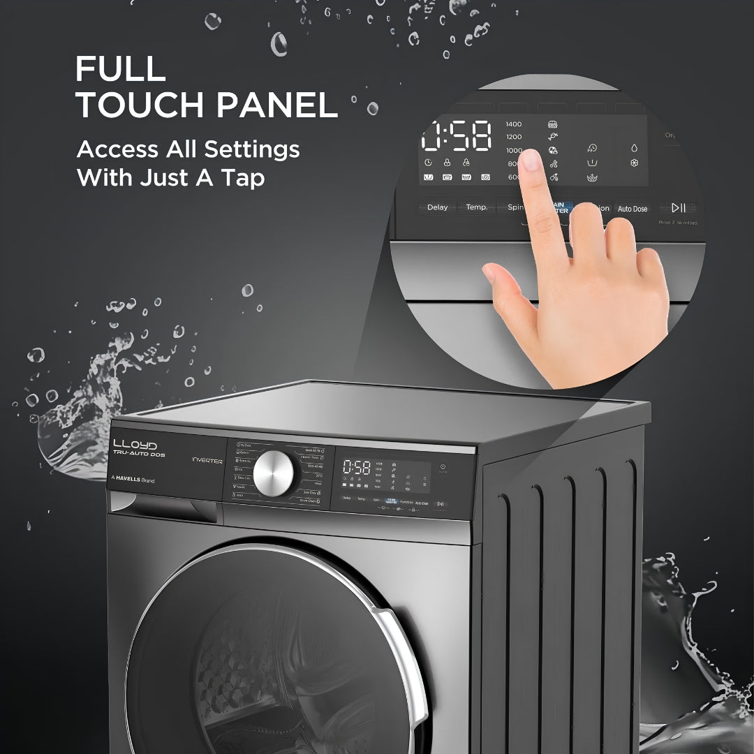 Lloyd GLWF104TAGGB Fully Automatic Front Load Washing Machine 9.5 Kg - Black_Feature_7