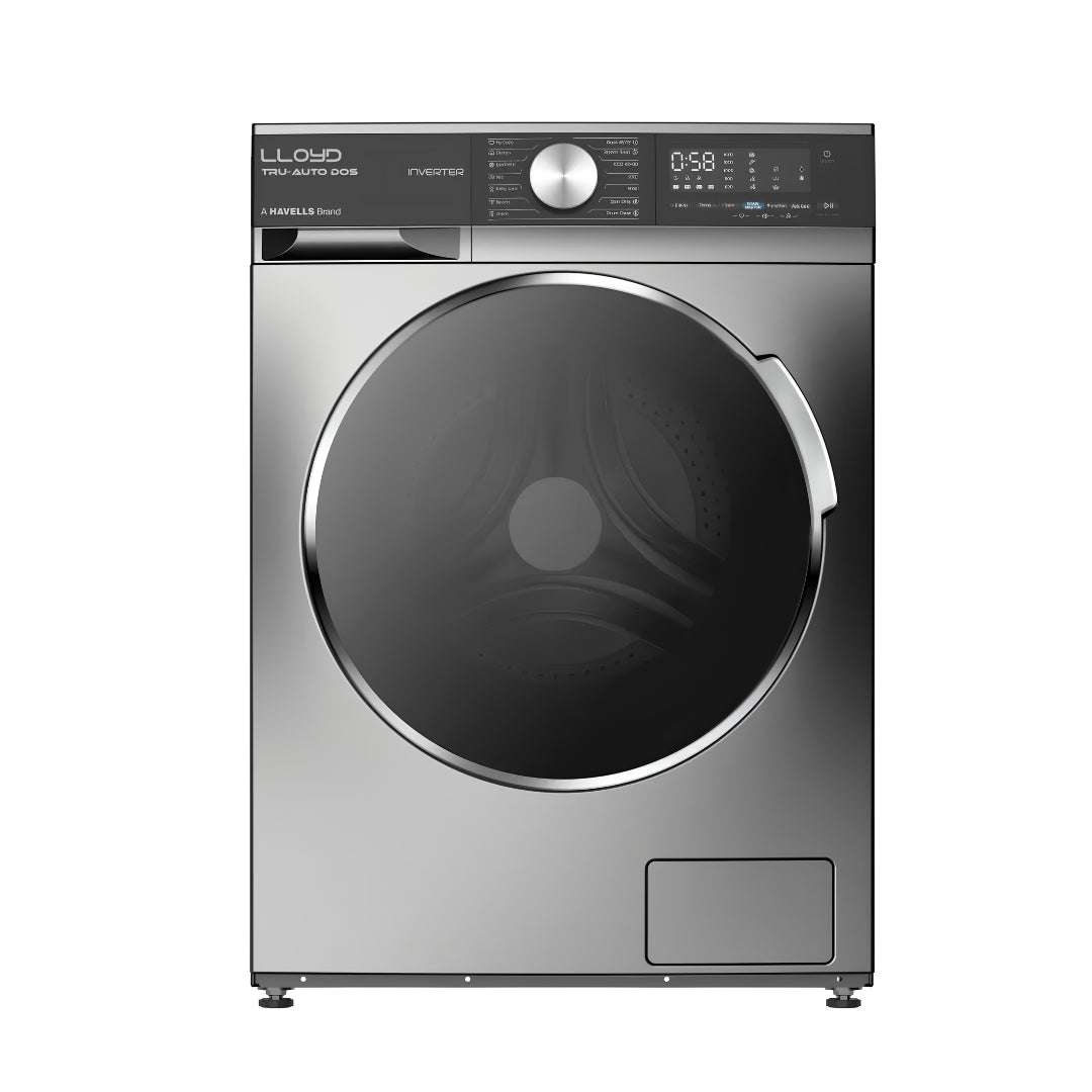Lloyd GLWF104TAGGB Fully Automatic Front Load Washing Machine 9.5 Kg - Black_Front View