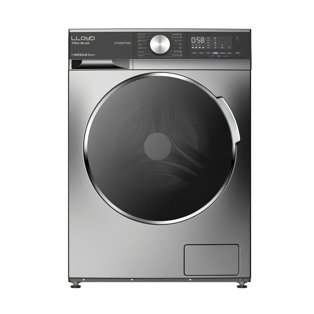Lloyd GLWF804TSGGB Fully Automatic Front Load Washing Machine 8 Kg - Black_Front  View