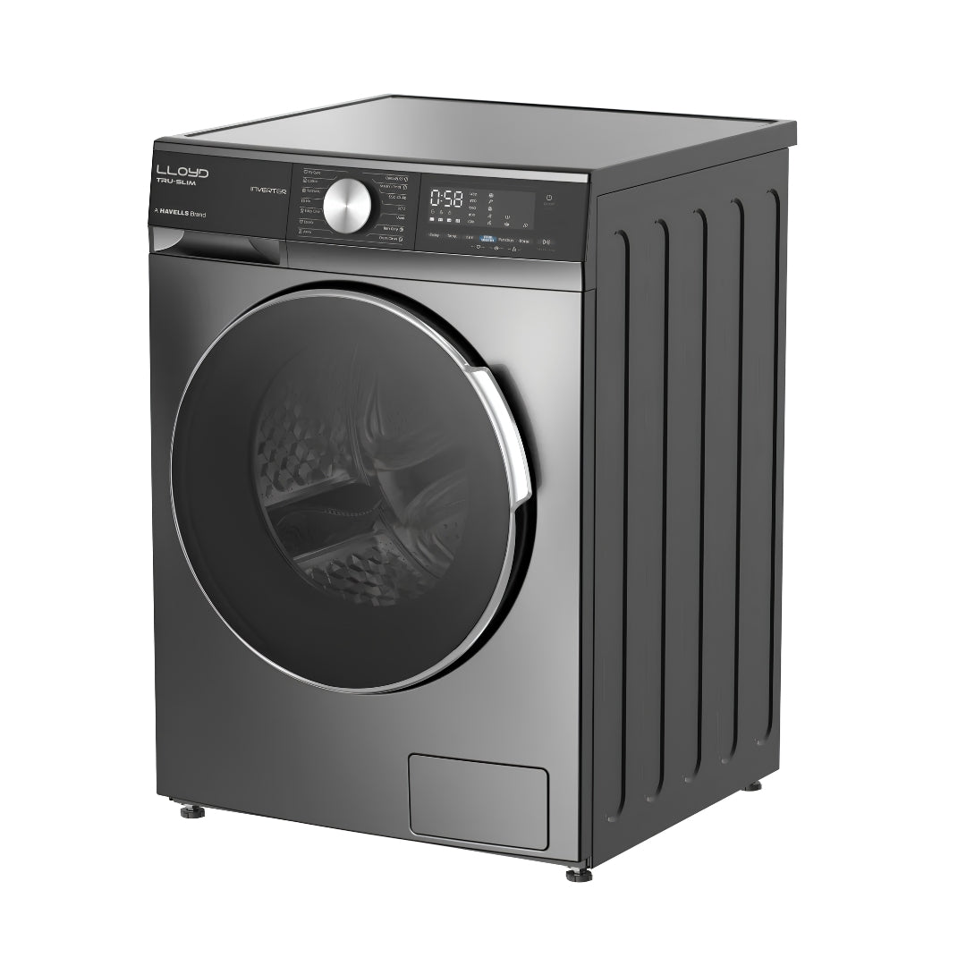 Lloyd GLWF804TSGGB Fully Automatic Front Load Washing Machine 8 Kg - Black_Left View