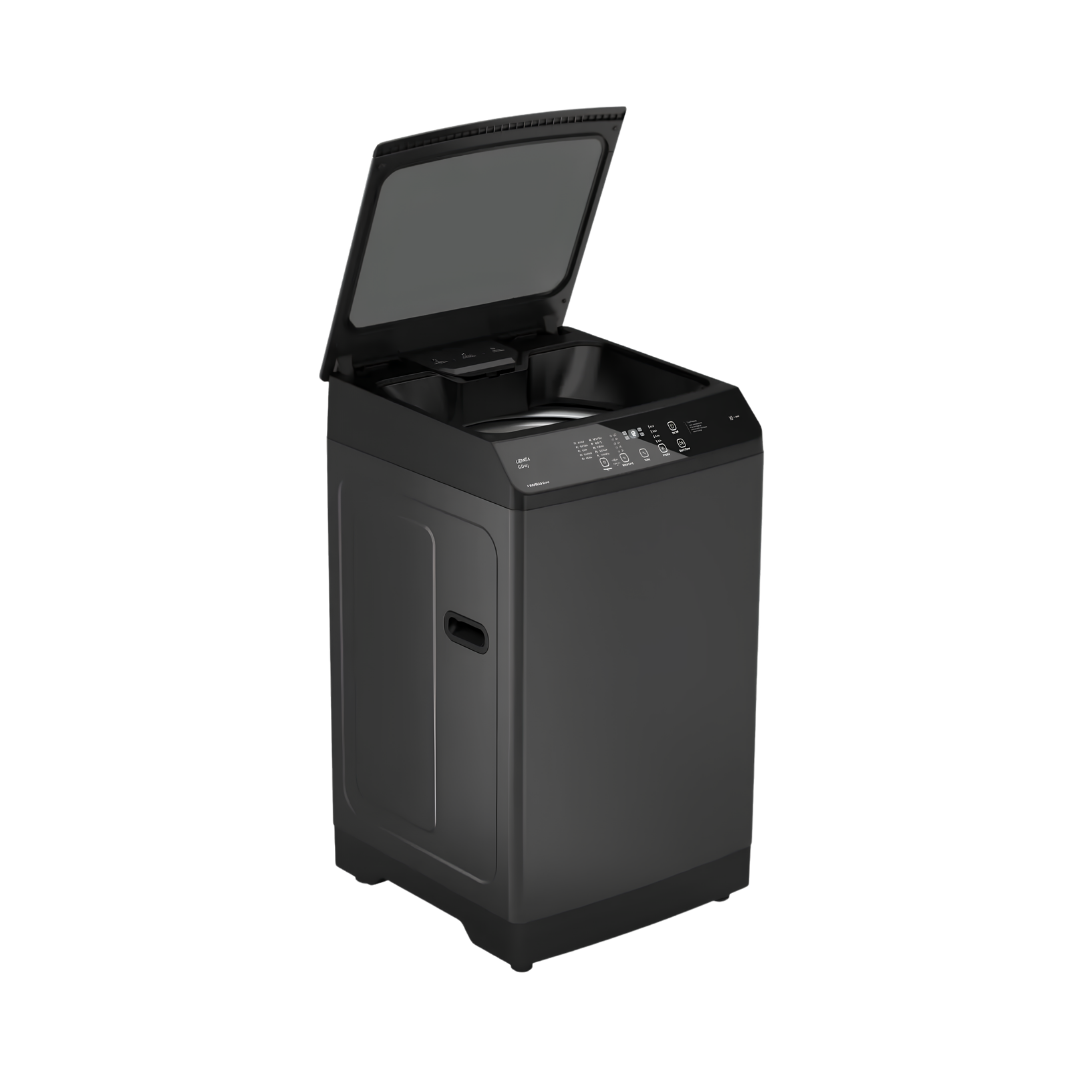 Lloyd GLWT955N40EB Fully Automatic Top Load Washing Machine 9.5 Kg - Black_Open Left View