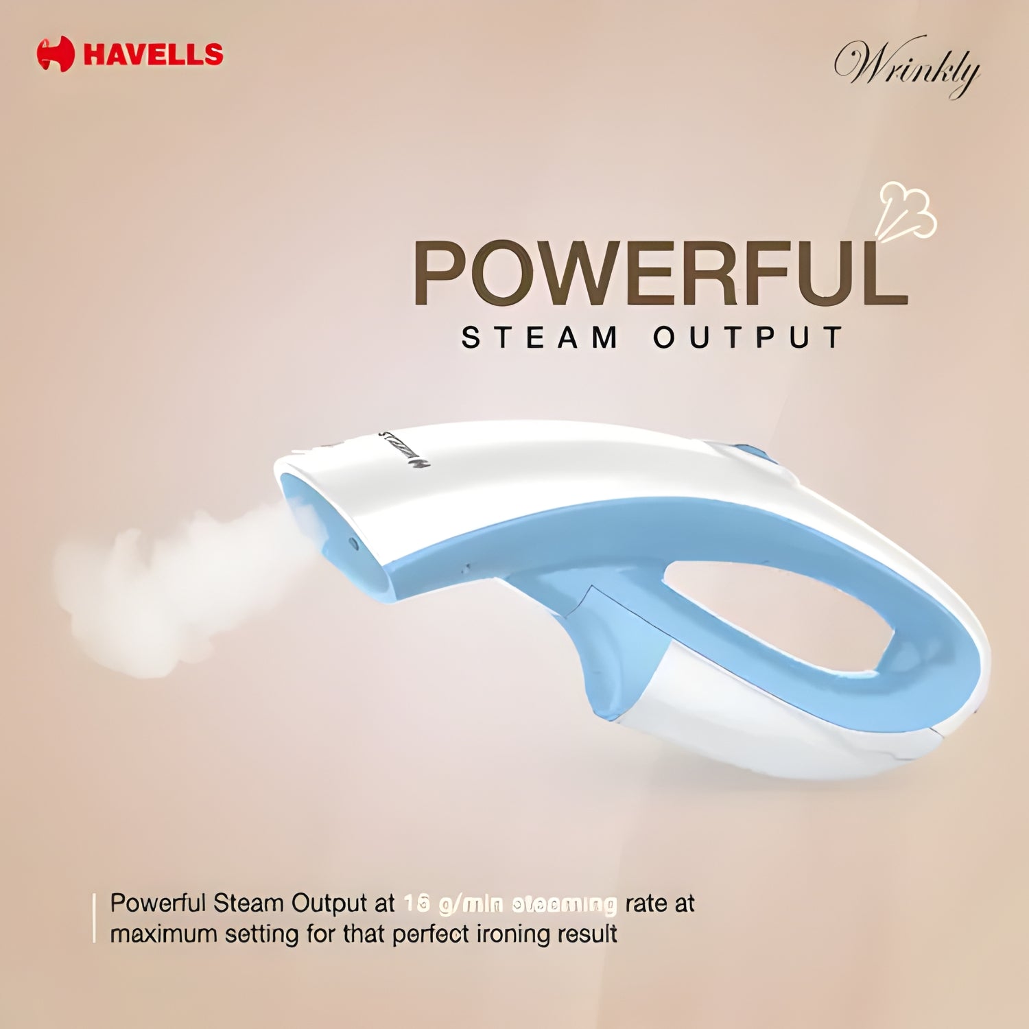 Lloyd Wrinkly Garment Steamer 920 Watts - White with Blue_2