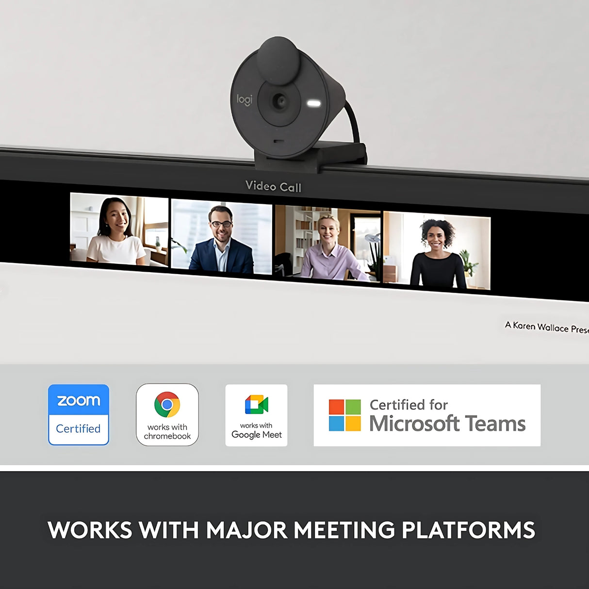 Logitech BRIO 300 Full HD 1080p Webcam - Graphite