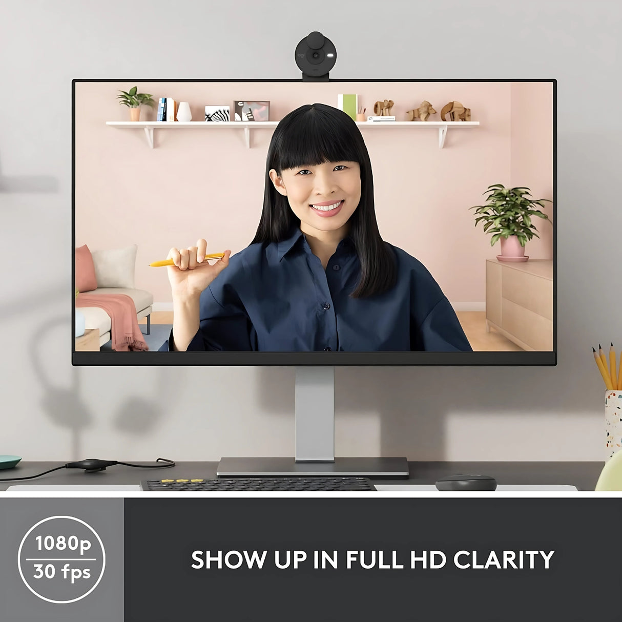 Logitech BRIO 300 Full HD 1080p Webcam - Graphite