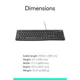 Logitech K120 Wired Keyboard - Black