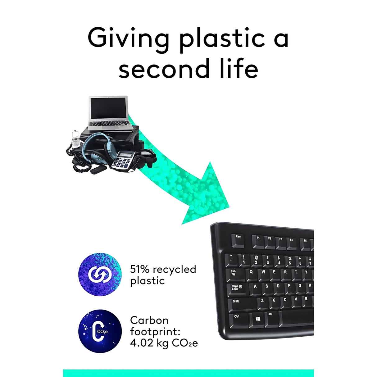 Logitech K120 Wired Keyboard - Black