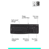 Logitech K120 Wired Keyboard - Black