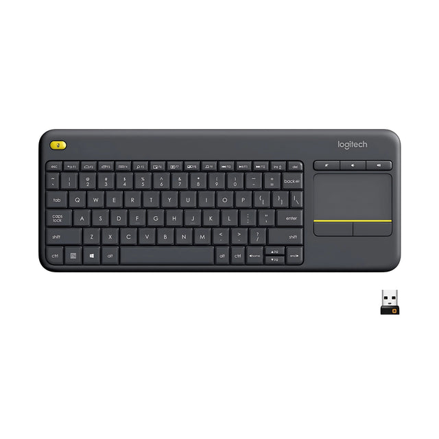 Logitech K400 Plus Wireless Touch Keyboard - Black_1