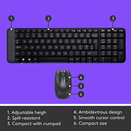 Logitech MK220 Wireless Combo - Black_2