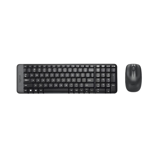 Logitech MK220 Wireless Keyboard and Mouse Combo - Black_FrontView