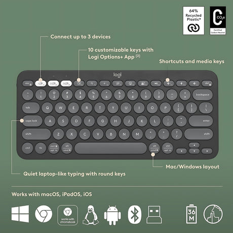 Logitech Pebble 2 Combo - Graphite_2