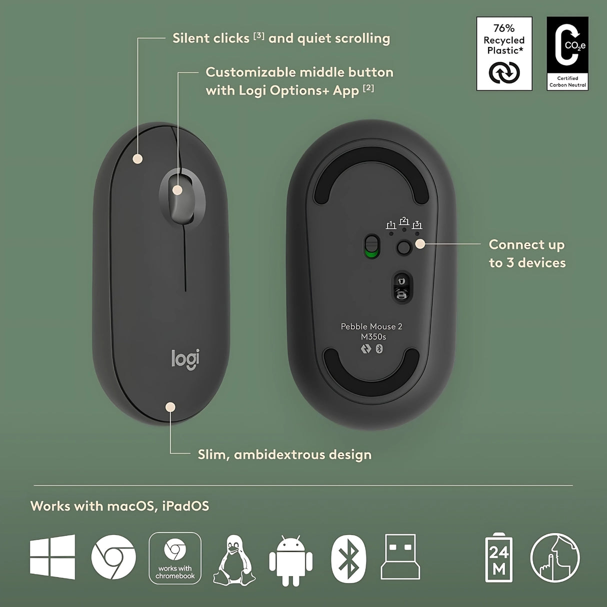 Logitech Pebble 2 Combo - Graphite_4