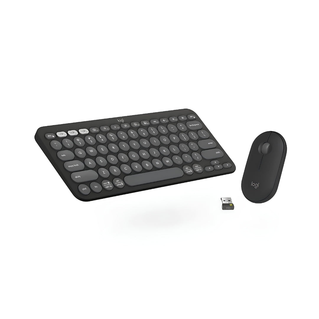 Logitech Pebble 2 Wireless Keyboard and Mouse Combo - Graphite_FrontView