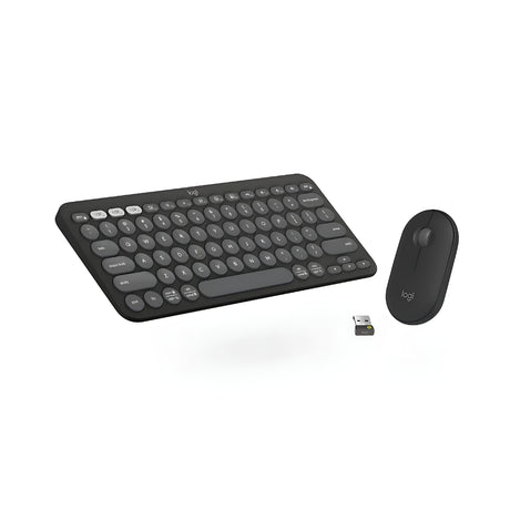 Logitech Pebble 2 Wireless Keyboard and Mouse Combo - Graphite_FrontView