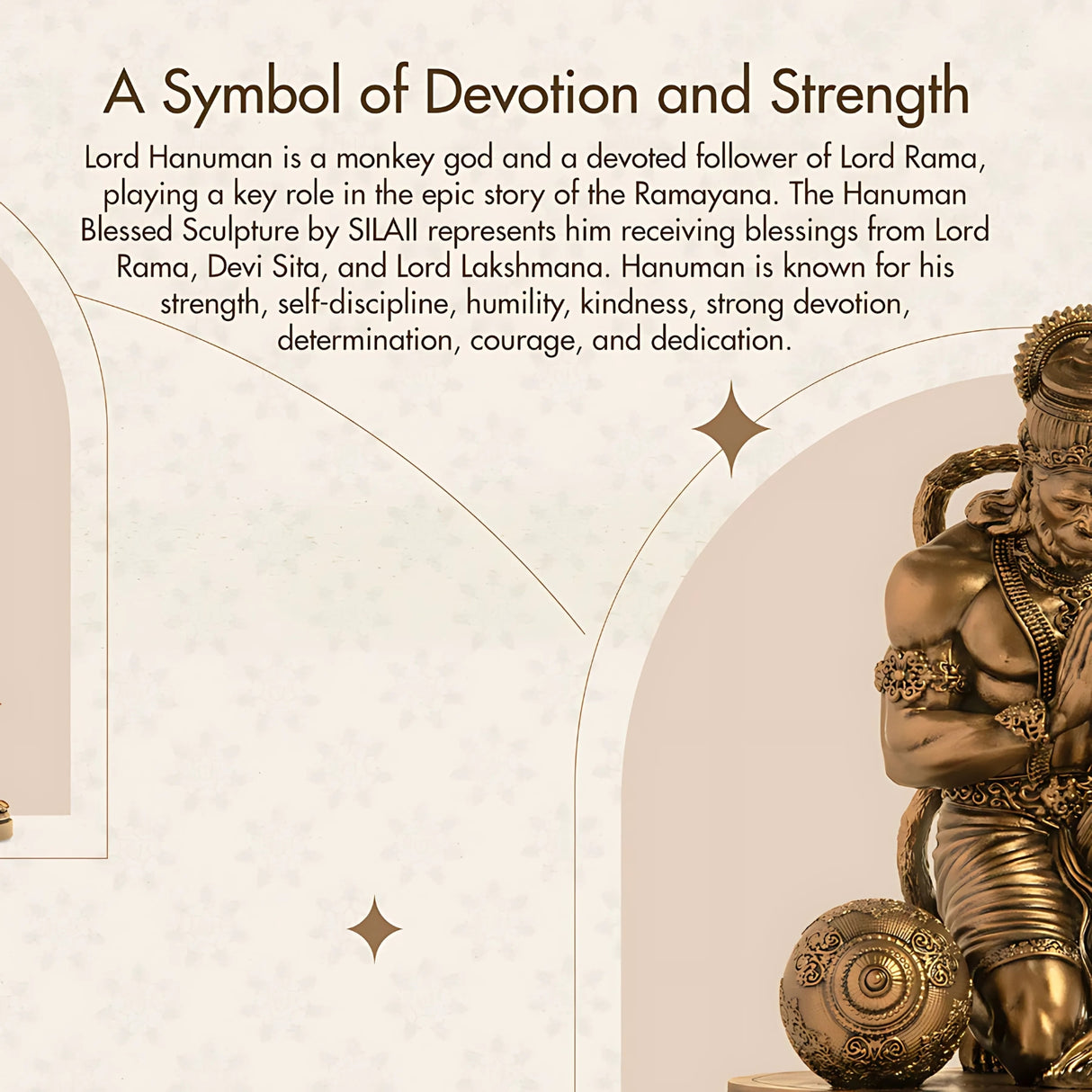 Lord Hanuman Blessed Divine 9 In Sculpture - Antique Bronze