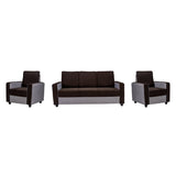 Luxor Pro Elegant Fabric Sofa Set (3+1+1 Seater) - Brown and Grey