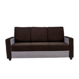 Luxor Pro Elegant Fabric Sofa Set (3+1+1 Seater) - Brown and Grey