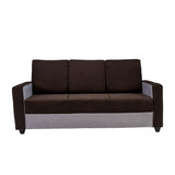 Luxor Pro Elegant Fabric Sofa 3 Seater - Brown and Grey