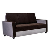 Luxor Pro Elegant Fabric Sofa 3 Seater - Brown and Grey