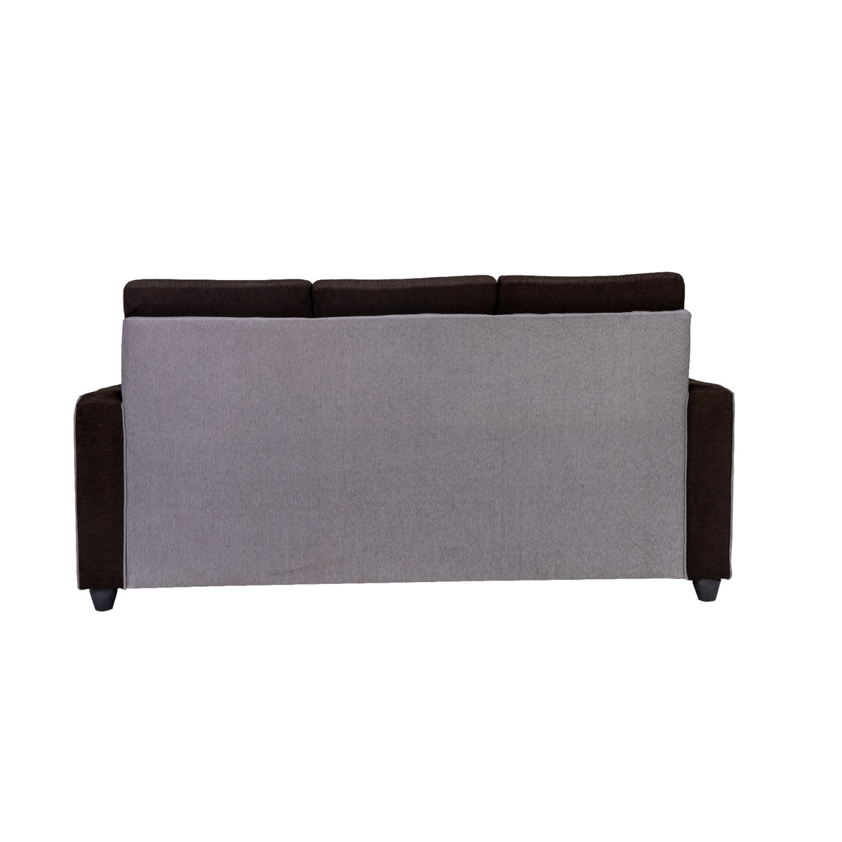 Luxor Pro Elegant Fabric Sofa 3 Seater - Brown and Grey