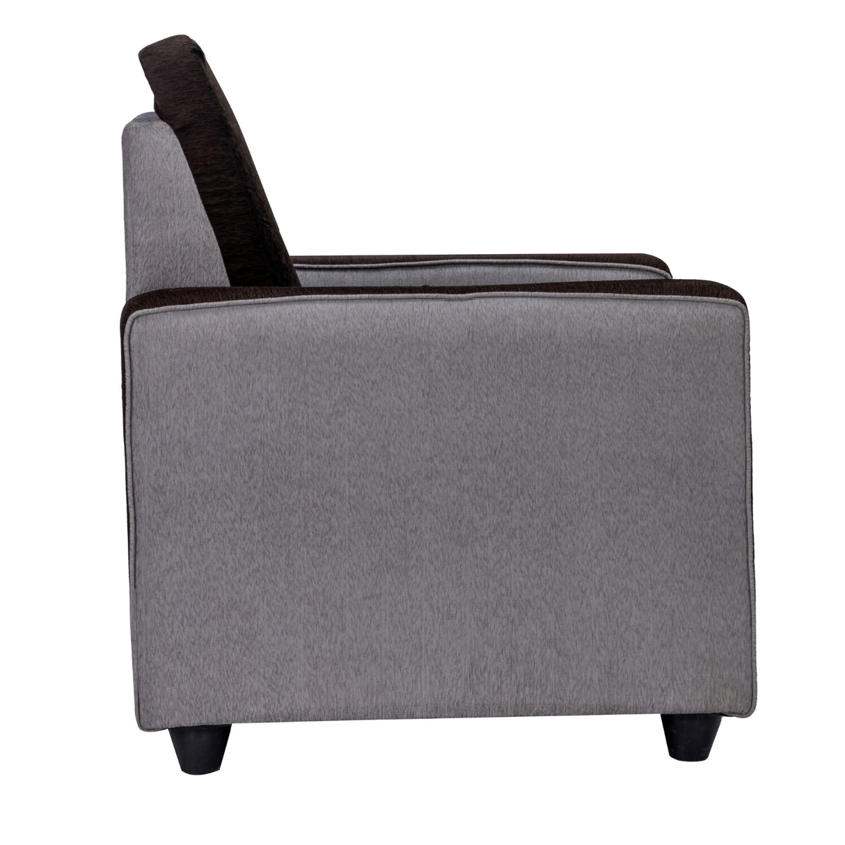 Luxor Pro Elegant Fabric Sofa 1 Seater - Brown and Grey
